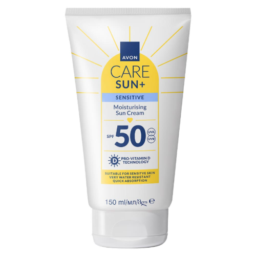 Nawilżający krem do opalania do skóry wrażliwej z SPF 50 Care Sun – 150 ml