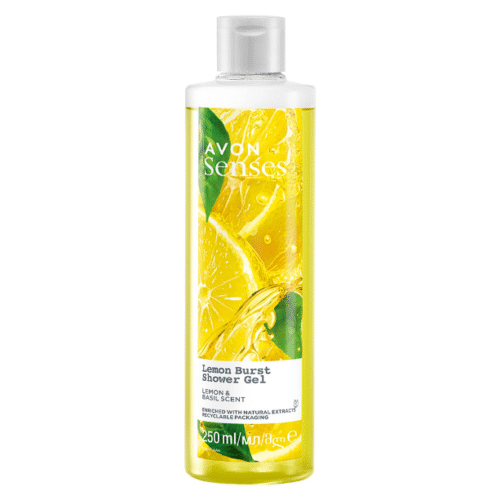 cytryna bazylia 250 Żel pod prysznic Lemon Burst Senses – 250 ml